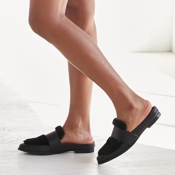 Sol Sana Faux Fur Tuesday Slide Black Size 37 - Picture 4 of 13